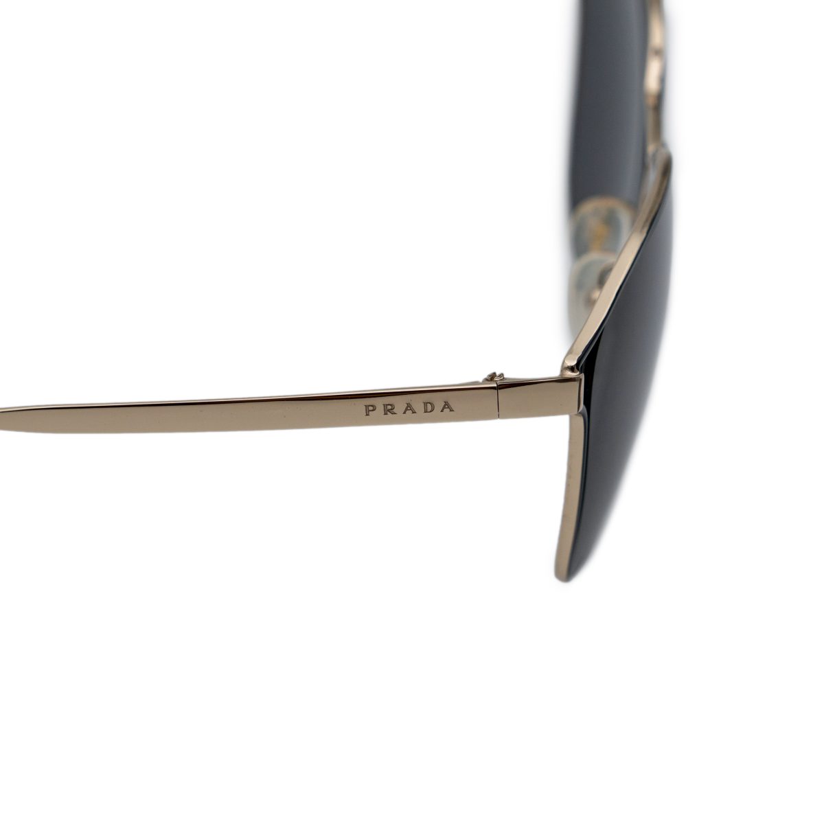 Prada SPR 54T Gold Metal Square Tinted Lens Logo Sunglasses — photo 5