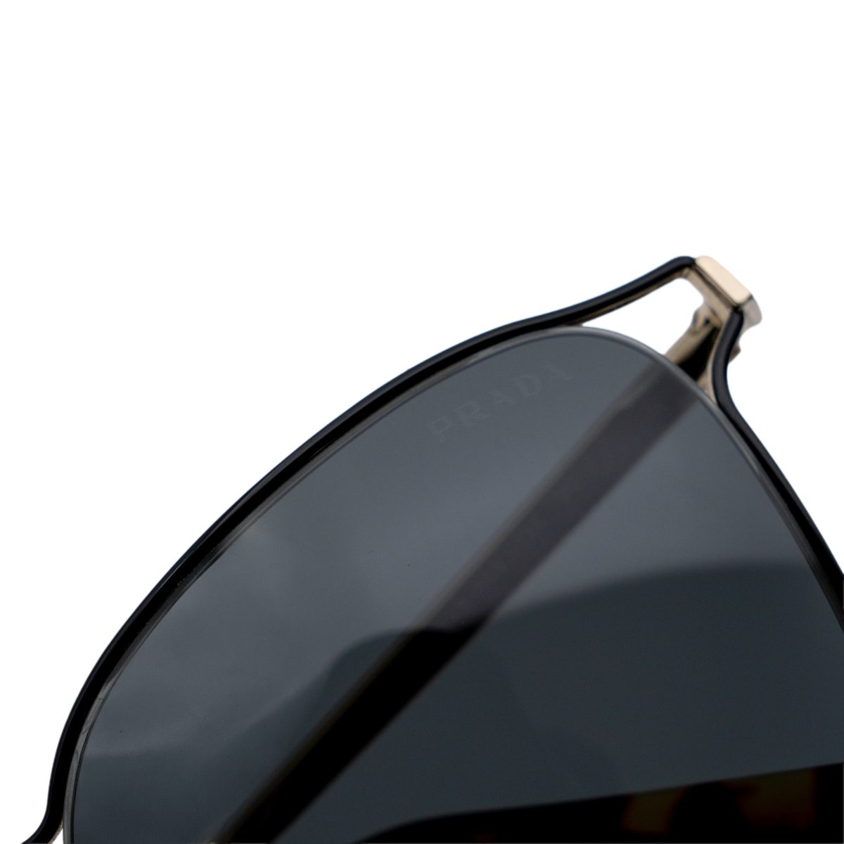 Prada SPR 54T Gold Metal Square Tinted Lens Logo Sunglasses — photo 6