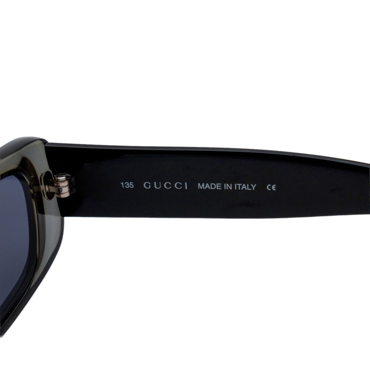 Vintage Gucci 2409 Gray Black Rectangular Logo Sunglasses — photo 6