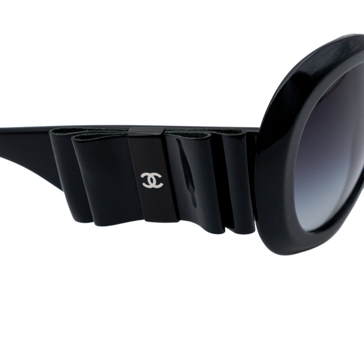 Chanel 5282 Black Round Gradient CC Logo Womens Sunglasses — photo 5