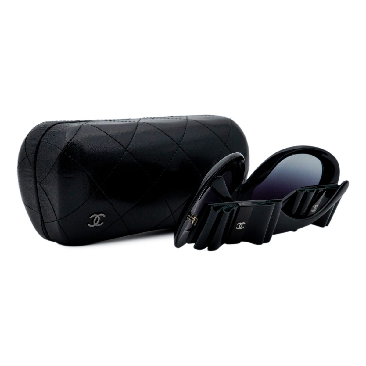 Chanel 5282 Black Round Gradient CC Logo Womens Sunglasses — photo 10