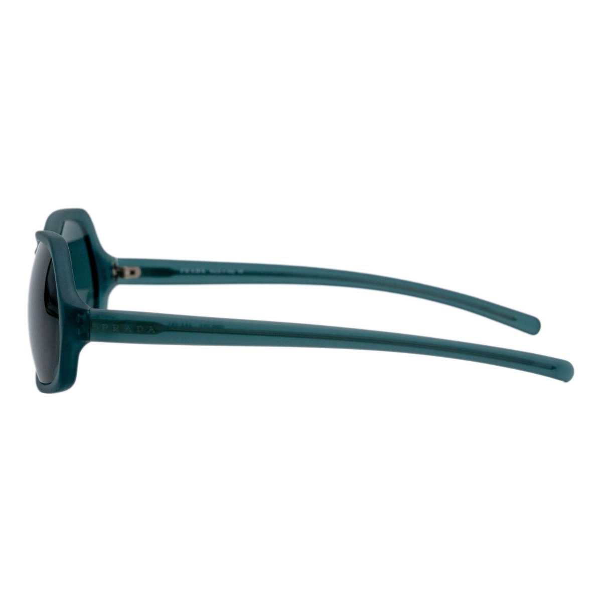 Vintage Prada SPR 07A Teal Blue Logo Rectangular Sunglasses — photo 3