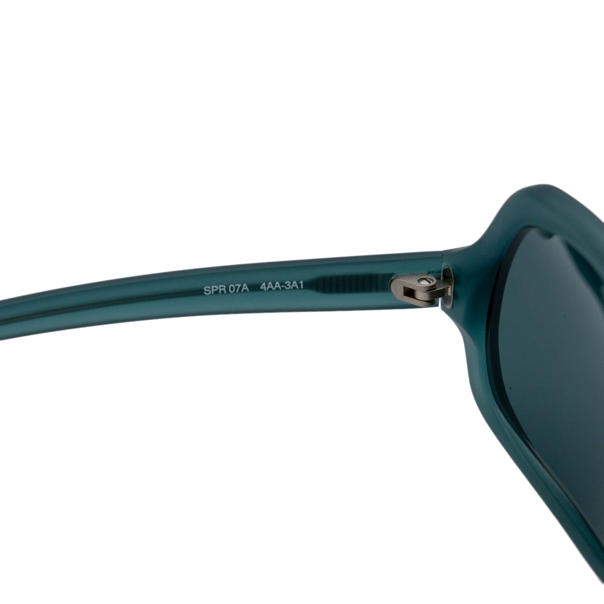 Vintage Prada SPR 07A Teal Blue Logo Rectangular Sunglasses — photo 6