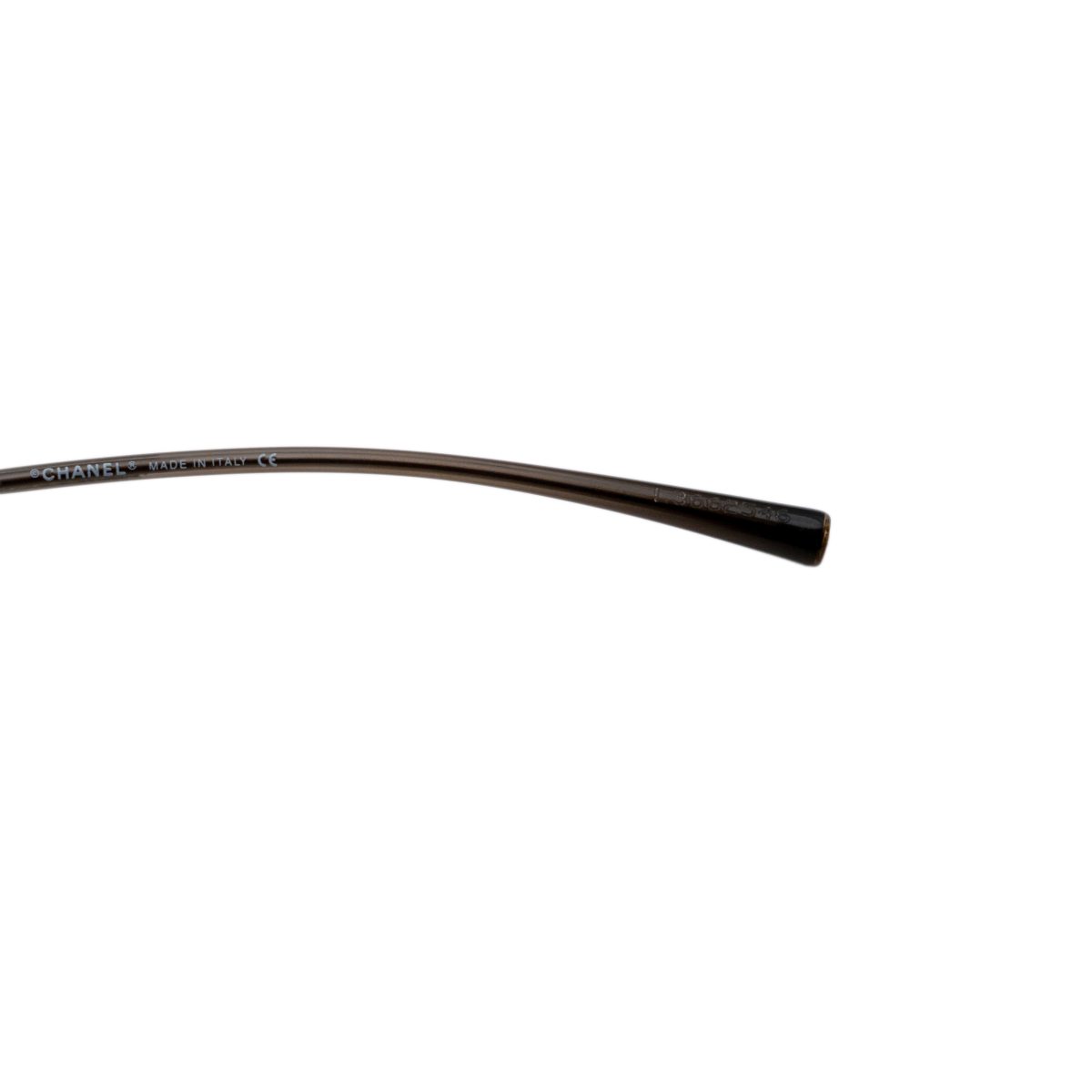 Vintage Chanel 4051 Gunmetal Rimless Crystal CC Sunglasses — photo 9