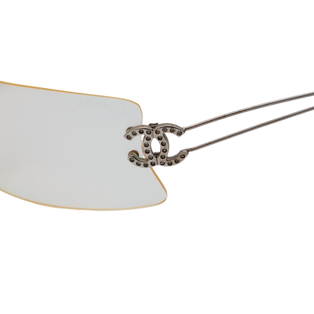 Chanel 4051 Iridescent Rimless Crystal Logo Y2K Sunglasses — photo 4