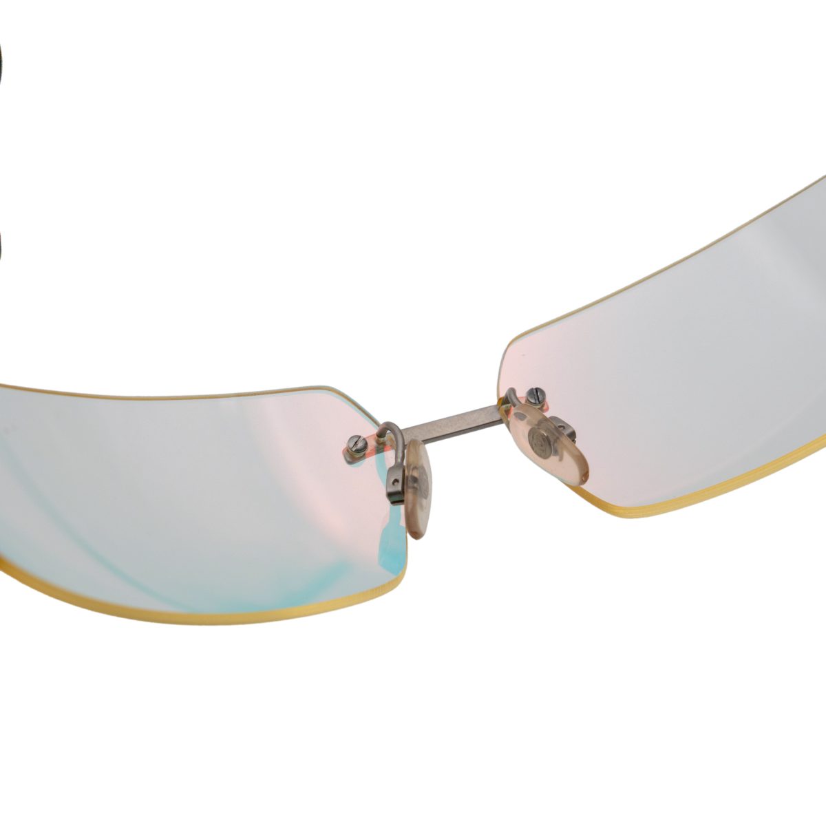 Chanel 4051 Iridescent Rimless Crystal Logo Y2K Sunglasses — photo 7