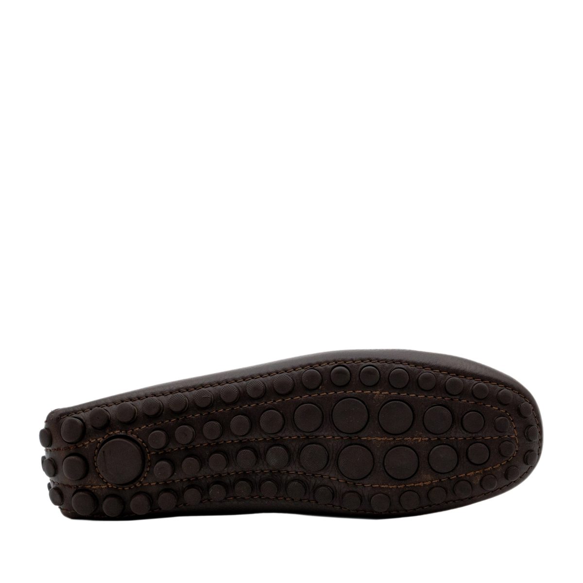 Louis Vuitton Mens Brown Leather Tassel Driver Shoes Loafers — photo 6