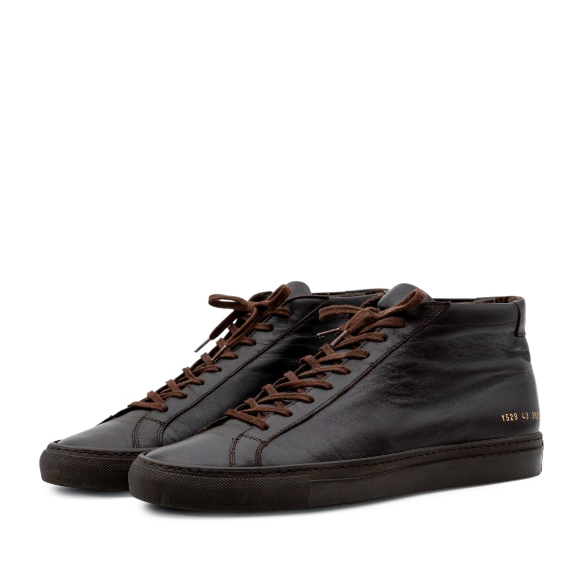 Common Projects Italy Brown Leather Sneaker Shoes