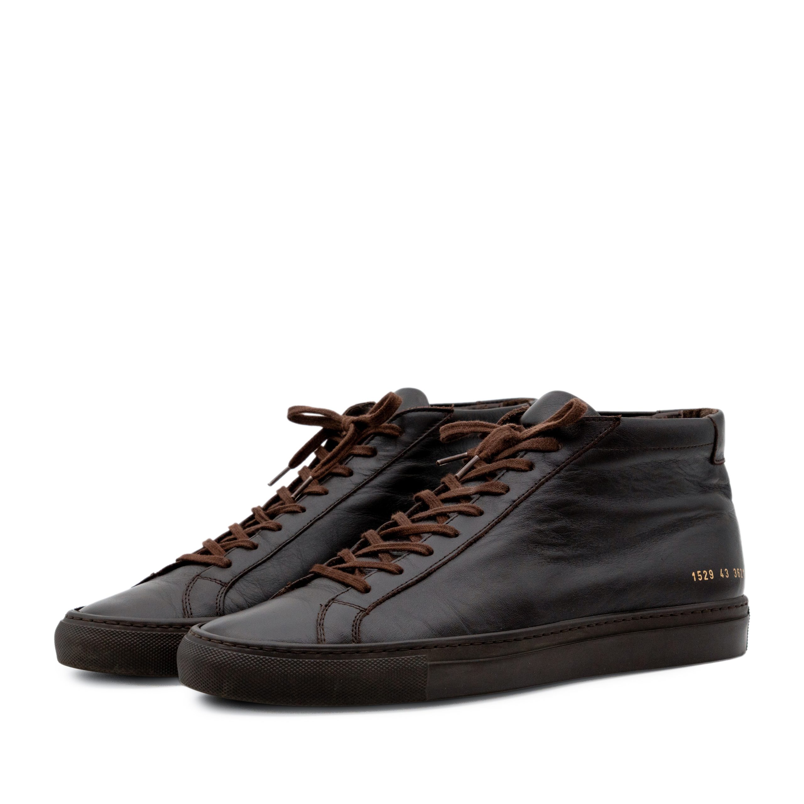 Common Projects Italy Brown Genuine Leather Sneaker Shoes
