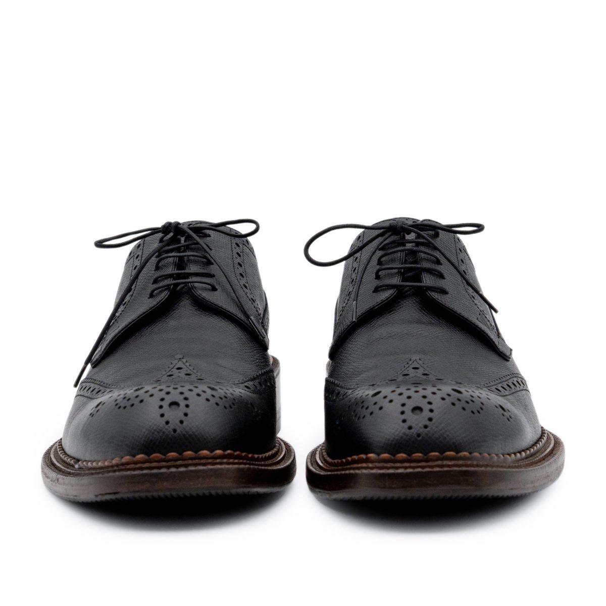 Louis Vuitton Paris Black Leather Baikal Derby Brogue Shoes — photo 2