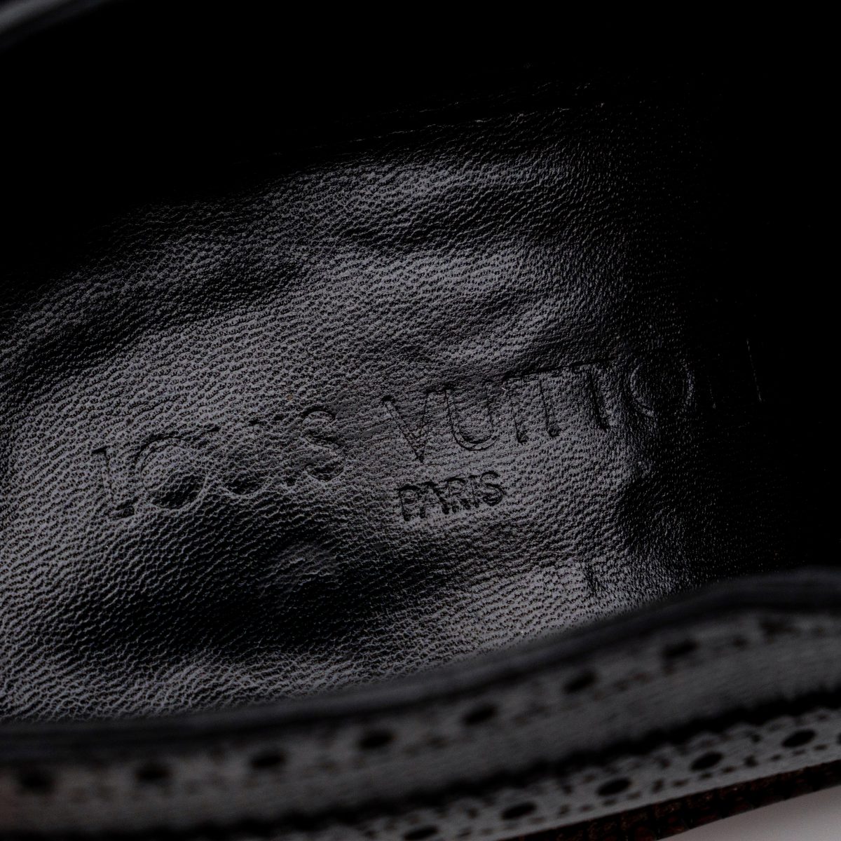 Louis Vuitton Paris Black Leather Baikal Derby Brogue Shoes — photo 10