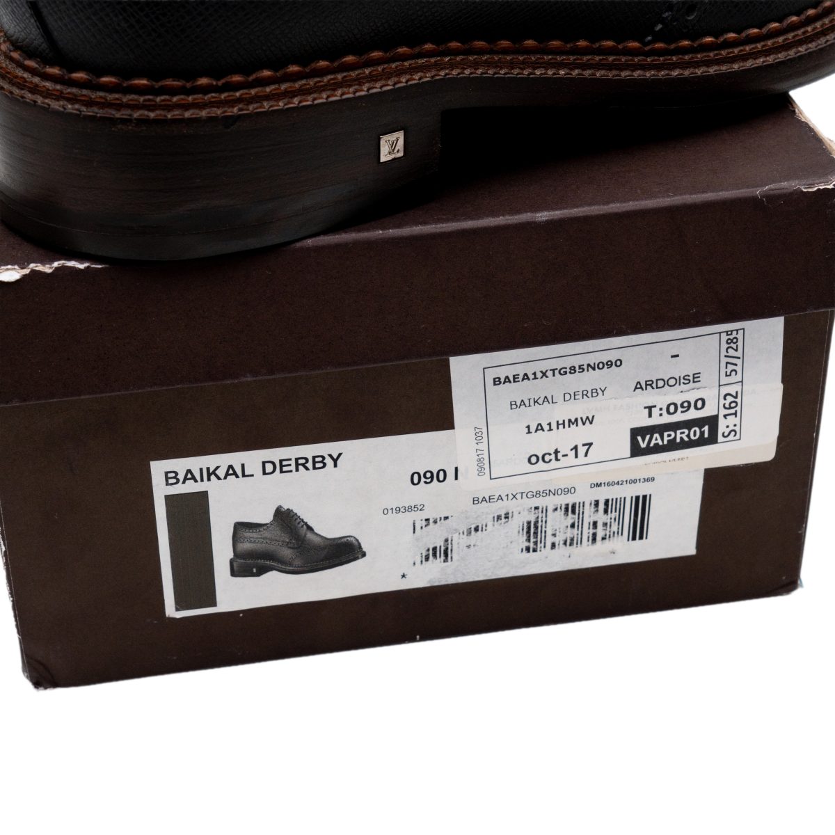 Louis Vuitton Paris Black Leather Baikal Derby Brogue Shoes — photo 12