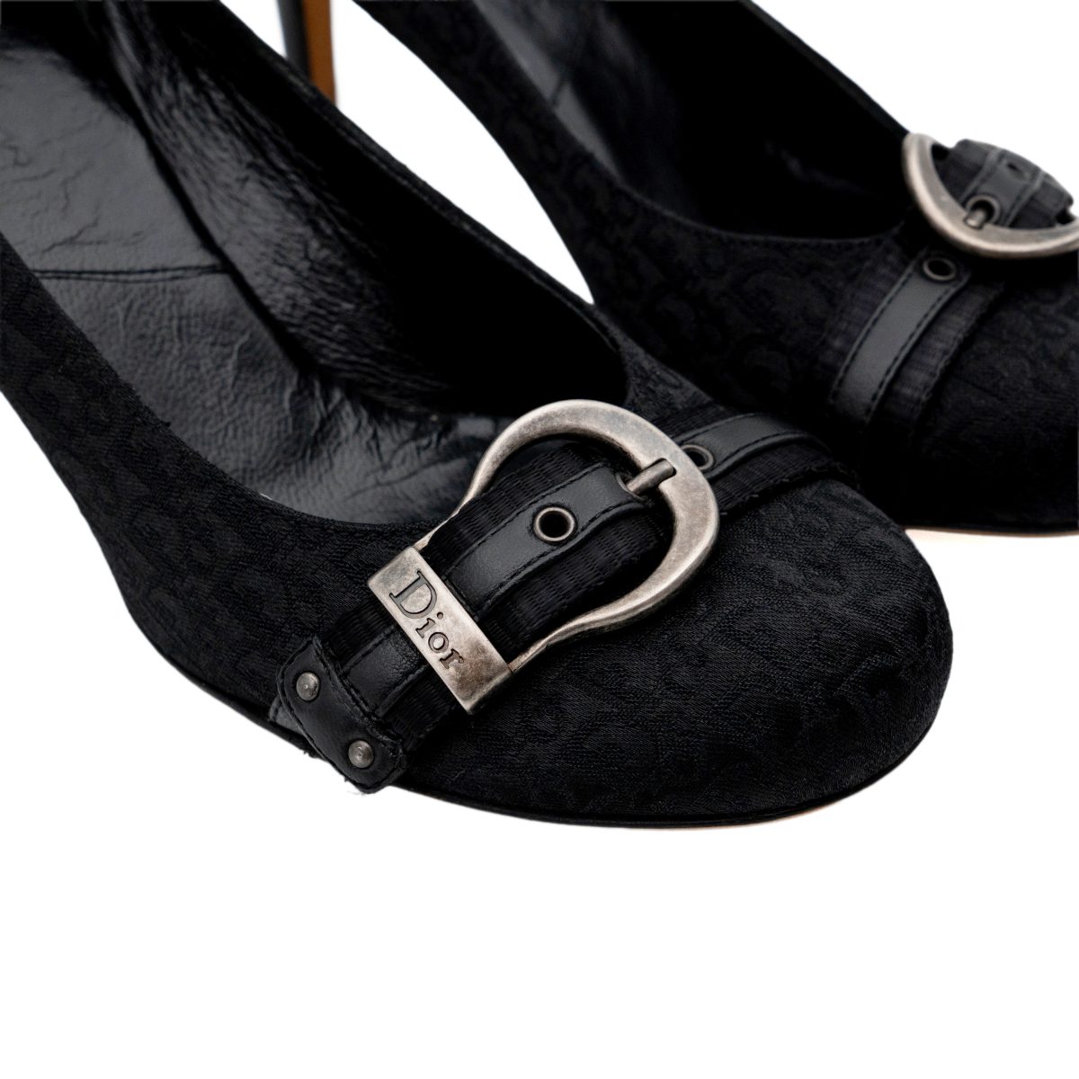 Dior Galliano Era Black Oblique Monogram Logo Pumps Heels — photo 6