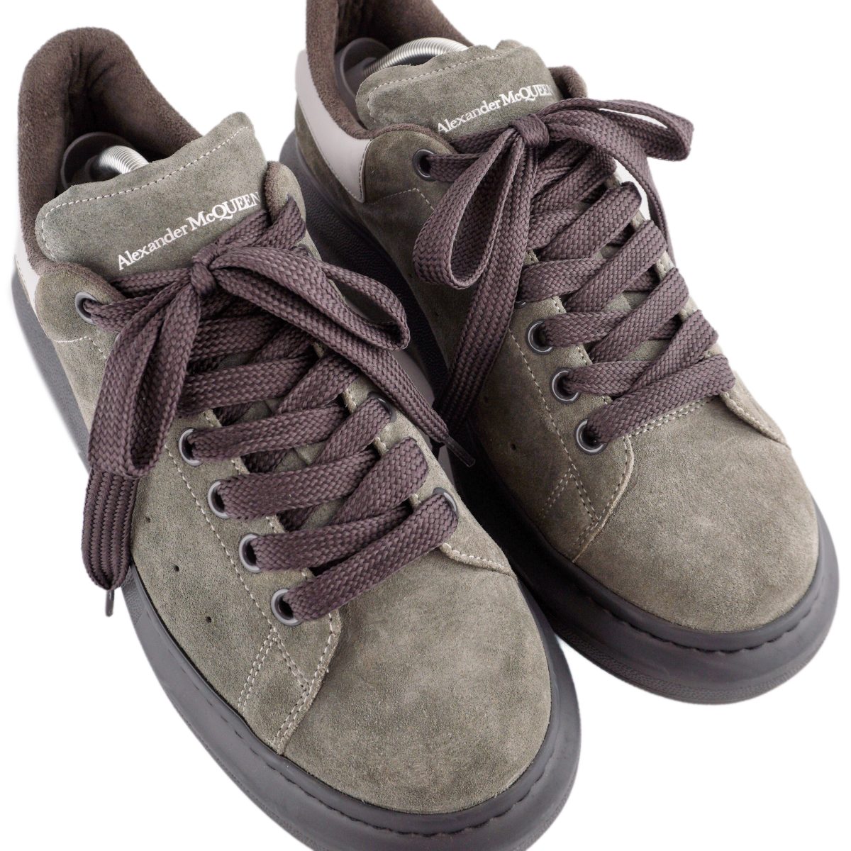 Alexander Mcqueen Grey Logo Embossed Oversized Sneakers — photo 8