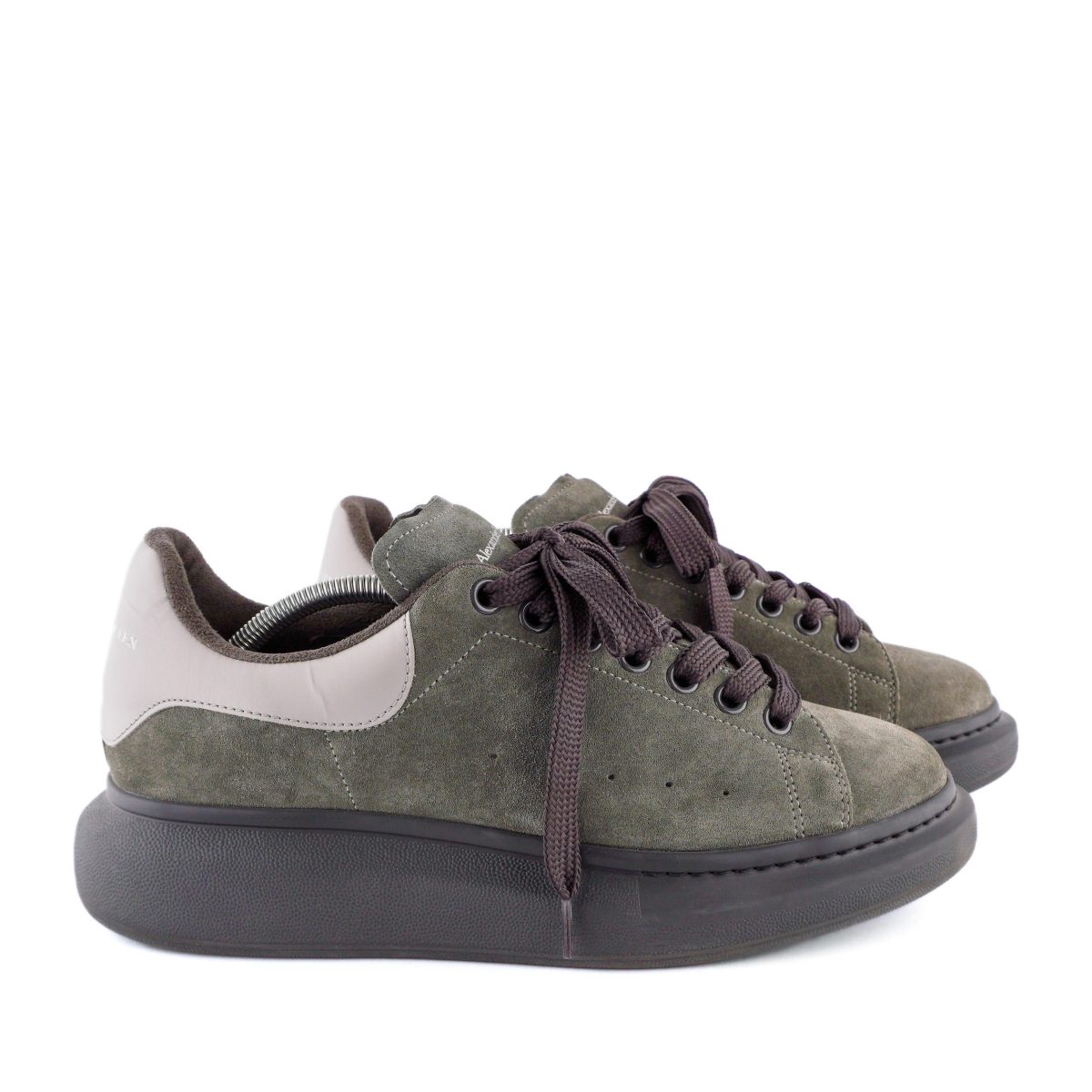 Alexander Mcqueen Grey Logo Embossed Oversized Sneakers — photo 3