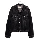 Acne Studios Who Washed Black Denim Trucker Jacket Size M