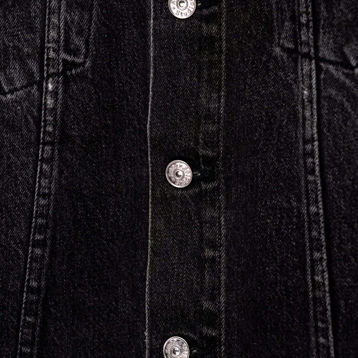 Acne Studios Who Washed Black Cotton Denim Trucker Jacket — photo 6
