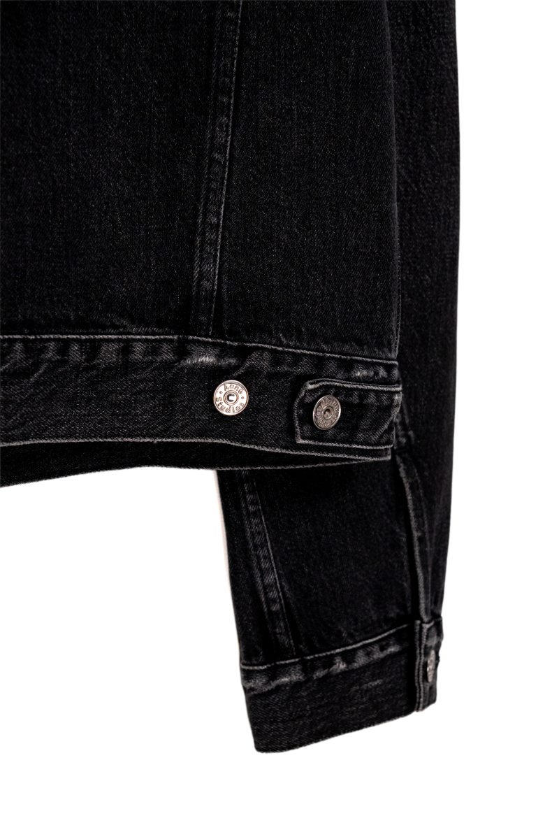 Acne Studios Who Washed Black Cotton Denim Trucker Jacket — photo 7