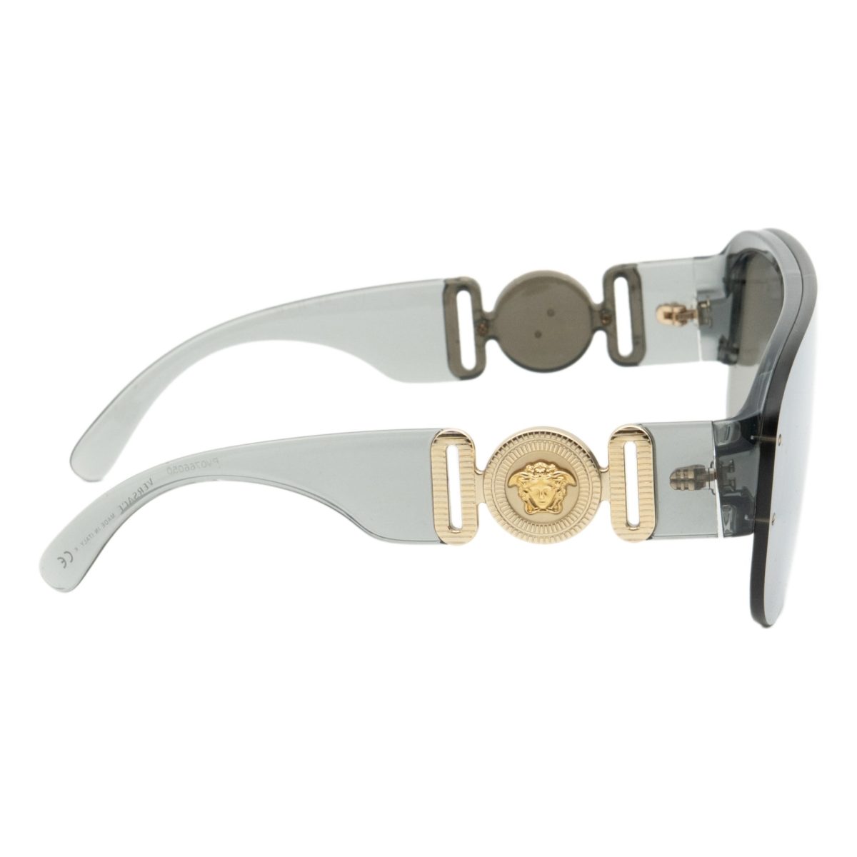 Versace MOD 4391 Silver Mirror Medusa Logo Shield Sunglasses — photo 3