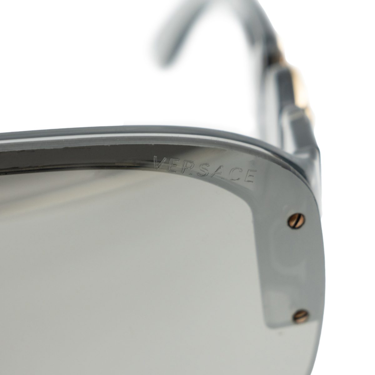 Versace MOD 4391 Silver Mirror Medusa Logo Shield Sunglasses — photo 5