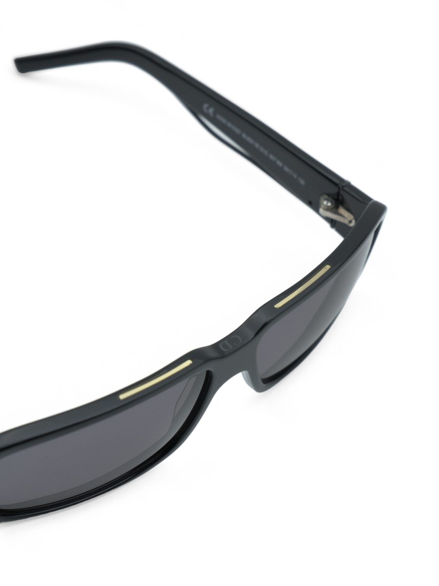 Dior Homme Black Tie 51 Black Gold Bar CD Logo Sunglasses — photo 6