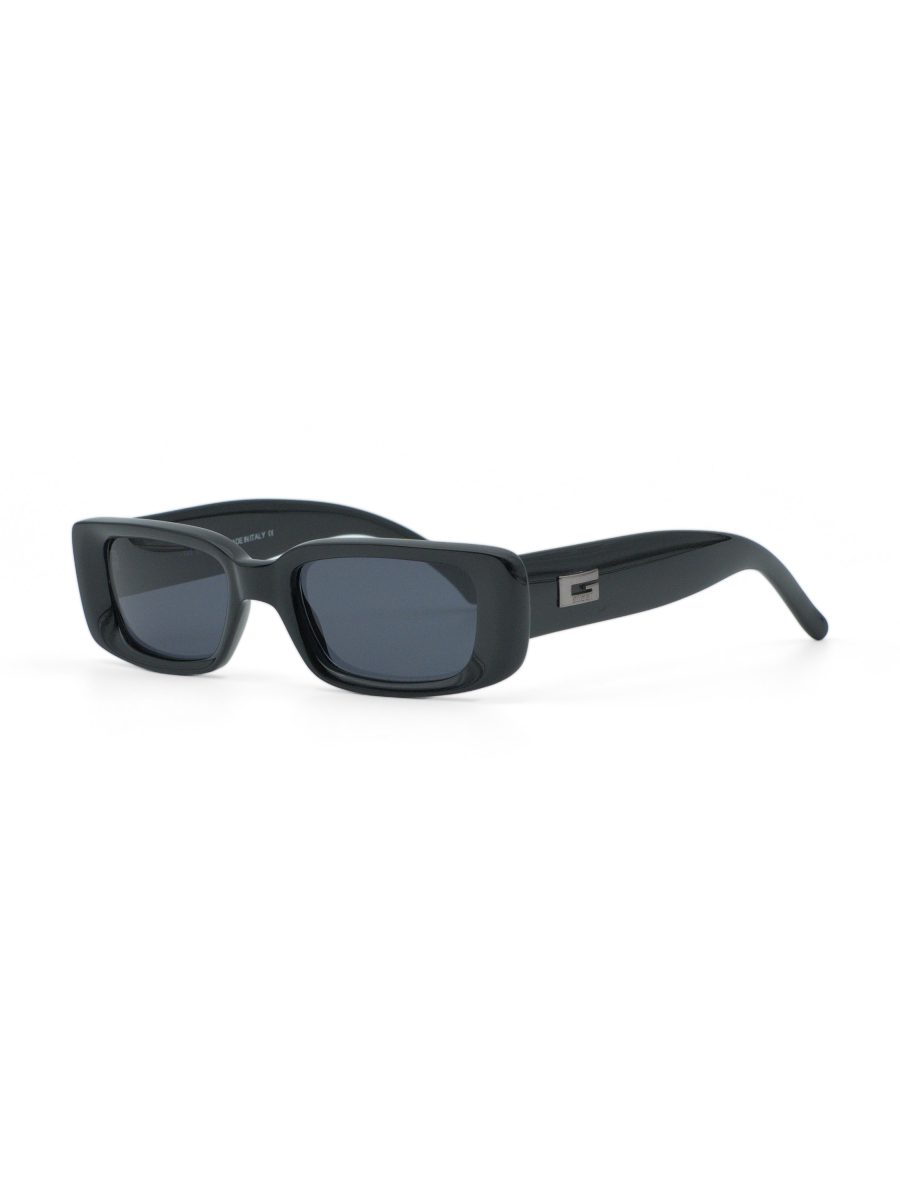 Vintage Gucci GG 2409 Black Rectangle G Logo Mens Sunglasses