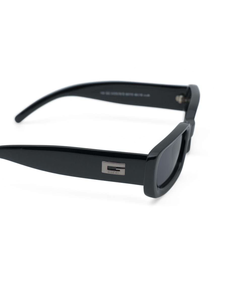 Vintage Gucci GG 2409 Black Rectangle G Logo Mens Sunglasses — photo 4