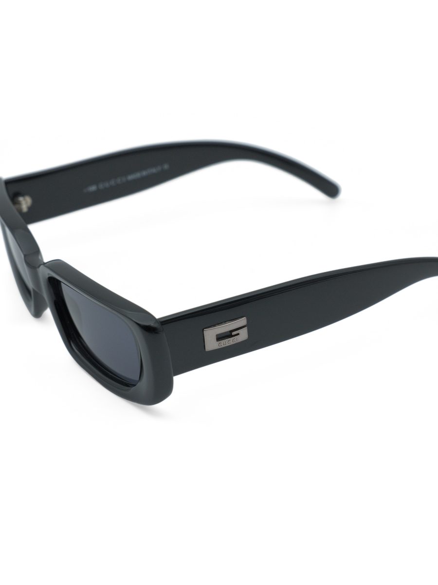 Vintage Gucci GG 2409 Black Rectangle G Logo Mens Sunglasses — photo 5