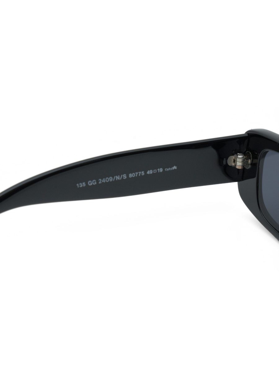 Vintage Gucci GG 2409 Black Rectangle G Logo Mens Sunglasses — photo 7