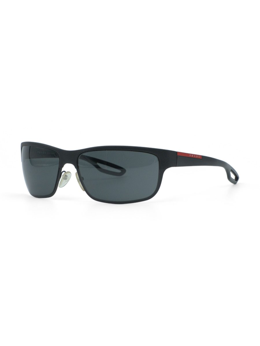 Prada Linea Rossa SPS 50Q Black Logo Mens Sport Sunglasses