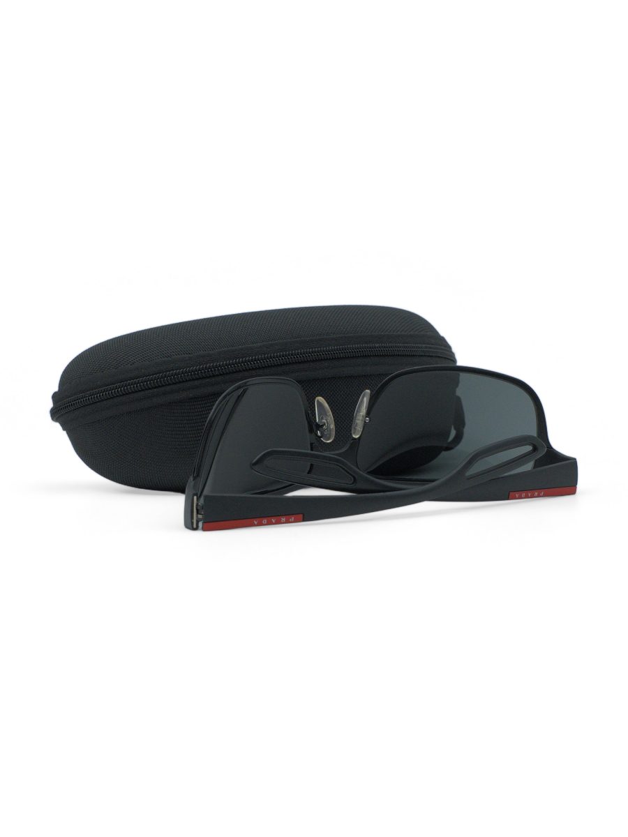Prada Linea Rossa SPS 50Q Black Logo Mens Sport Sunglasses — photo 9