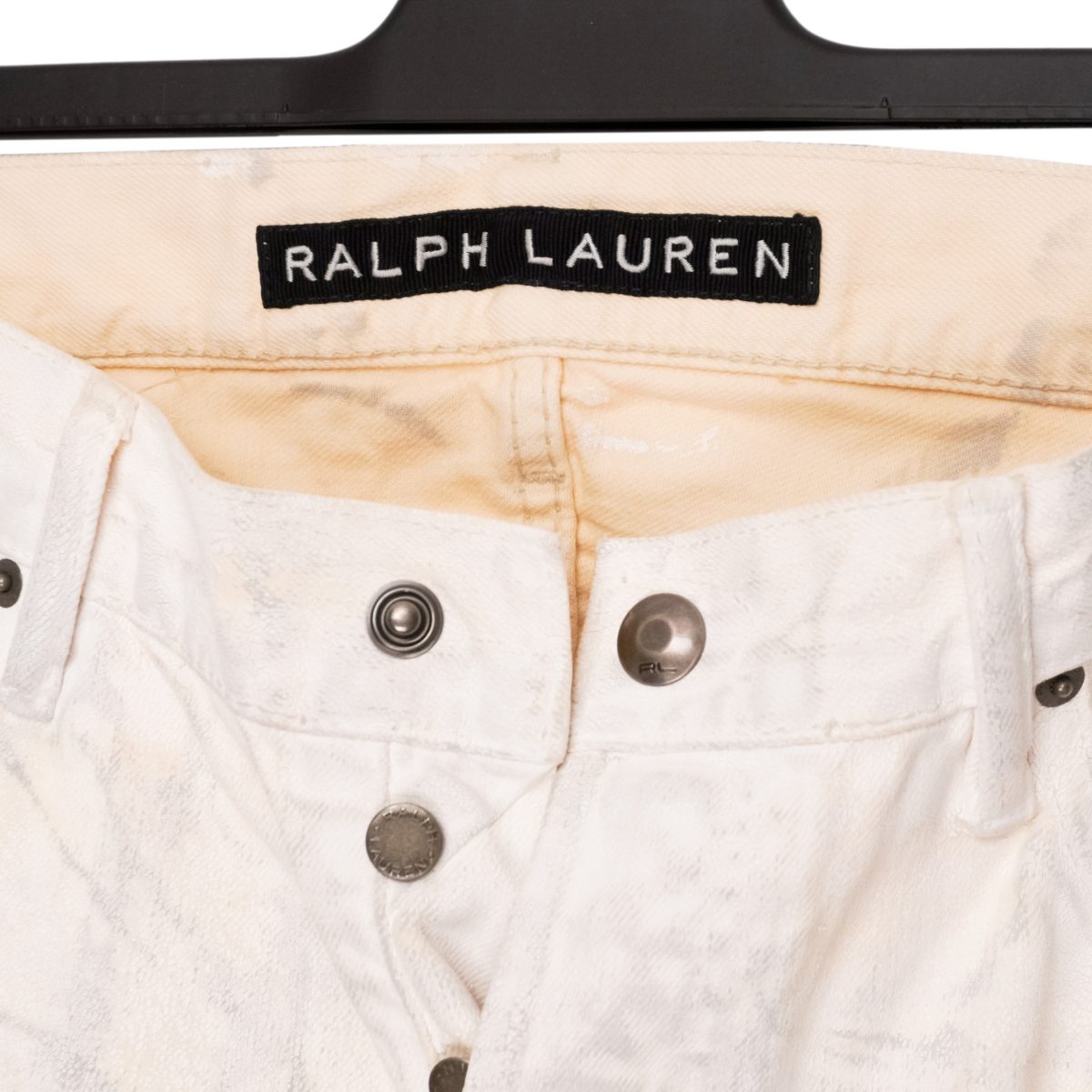 Ralph Lauren Black Label Waxed Biker Moto Cargo Jean Pants — photo 5