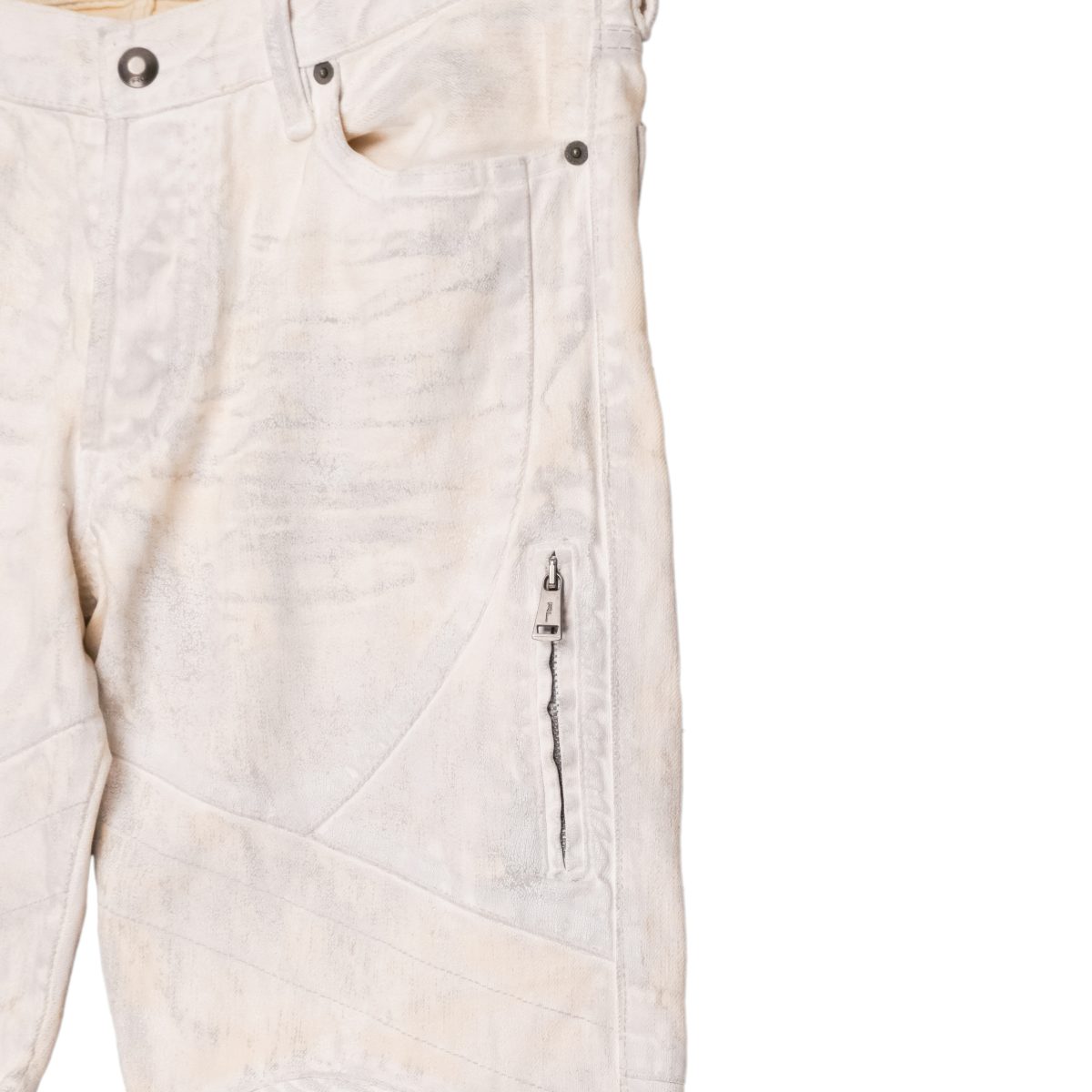 Ralph Lauren Black Label Waxed Biker Moto Cargo Jean Pants — photo 7
