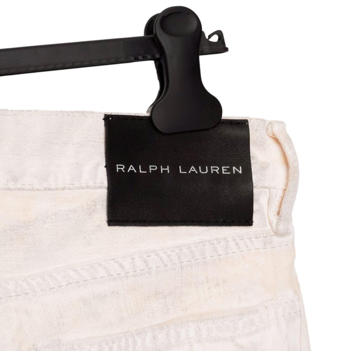 Ralph Lauren Black Label Waxed Biker Moto Cargo Jean Pants — photo 9