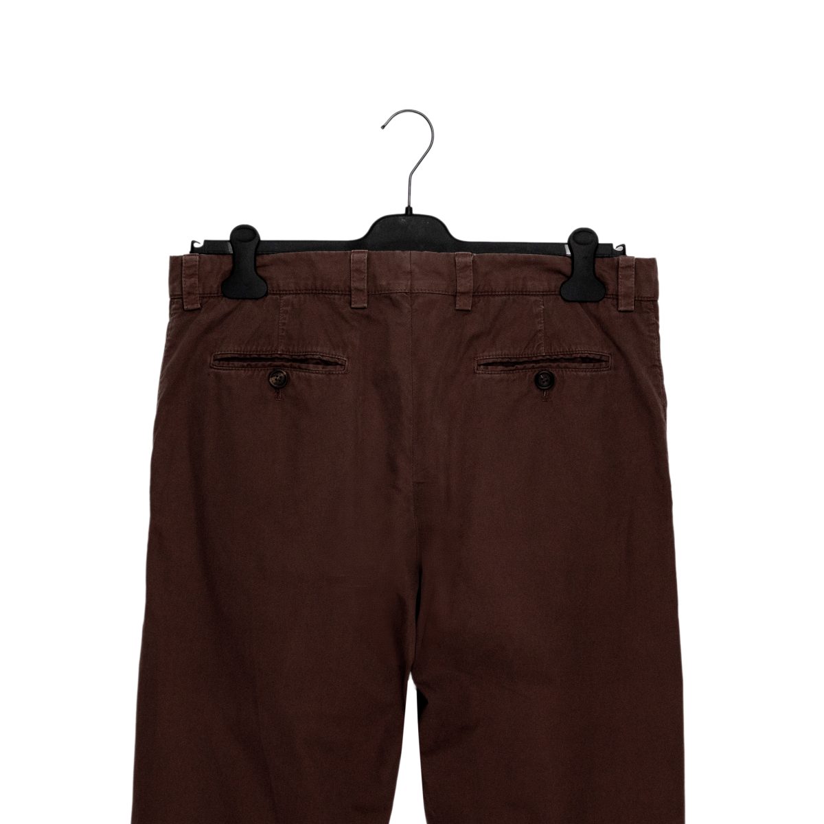 Brunello Cucinelli Brown Cotton Pleated Chino Trouser Pants — photo 4