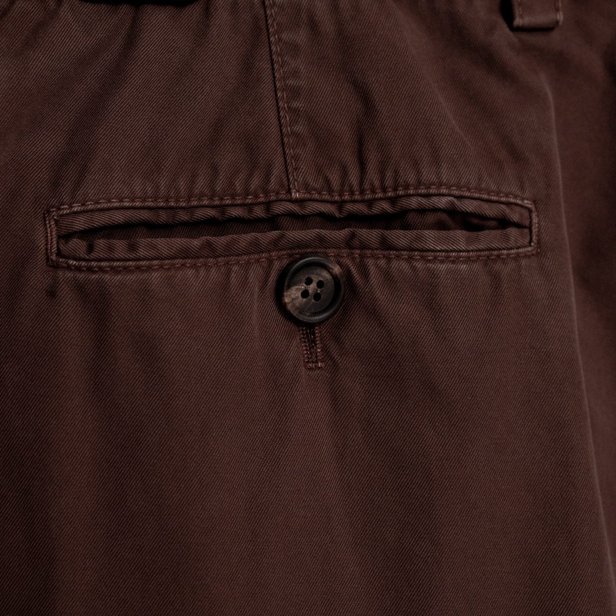 Brunello Cucinelli Brown Cotton Pleated Chino Trouser Pants — photo 5