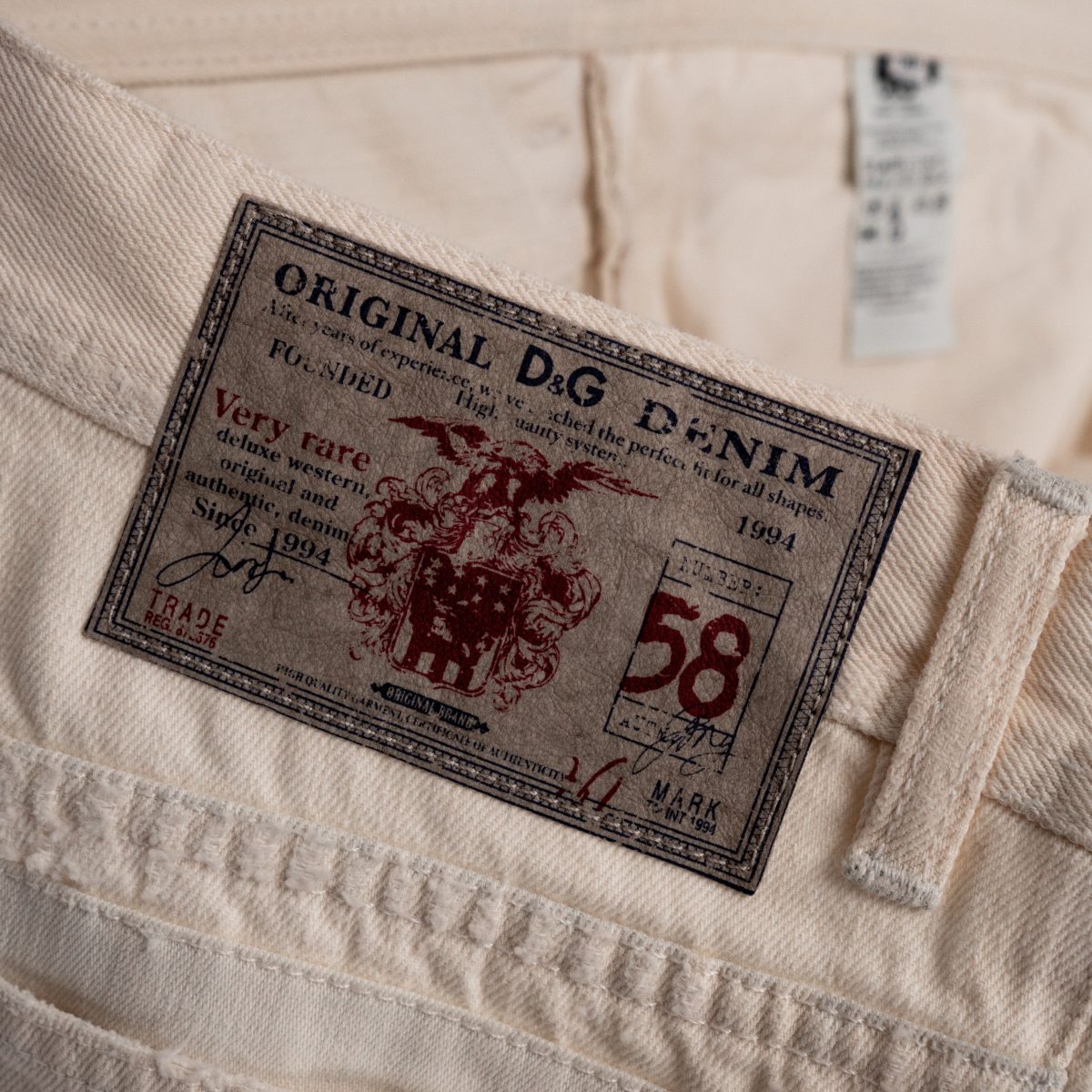 Dolce Gabbana Ecru Patchwork Distressed Denim Mens Jeans — photo 13