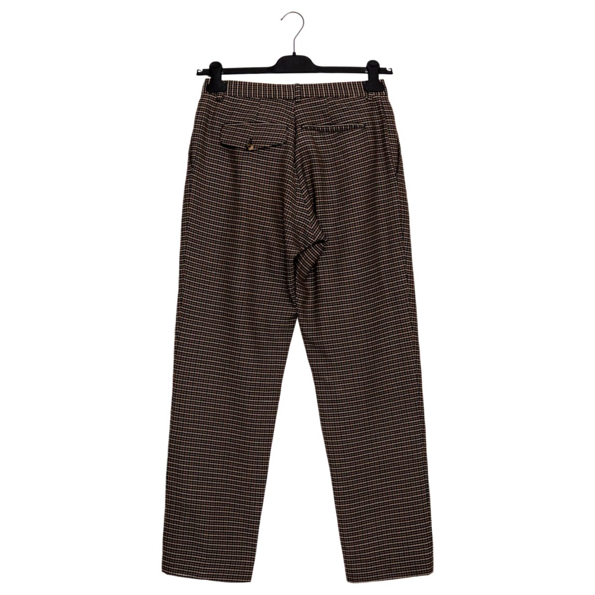 Acne Studios Boston Brown Check Wool Pleated Trouser Pants — photo 2