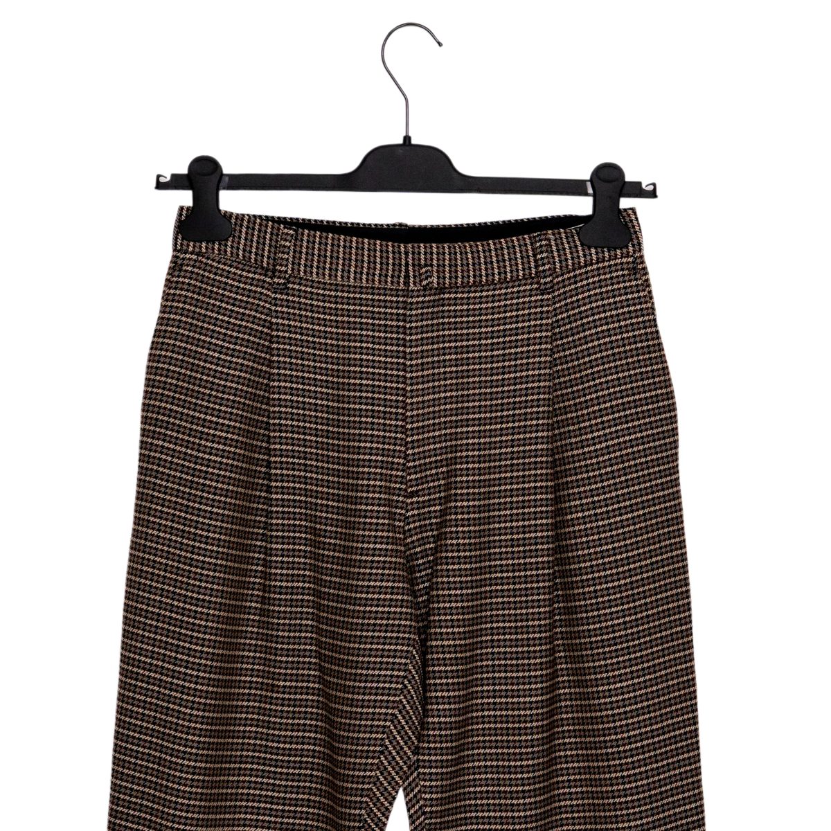 Acne Studios Boston Brown Check Wool Pleated Trouser Pants — photo 3