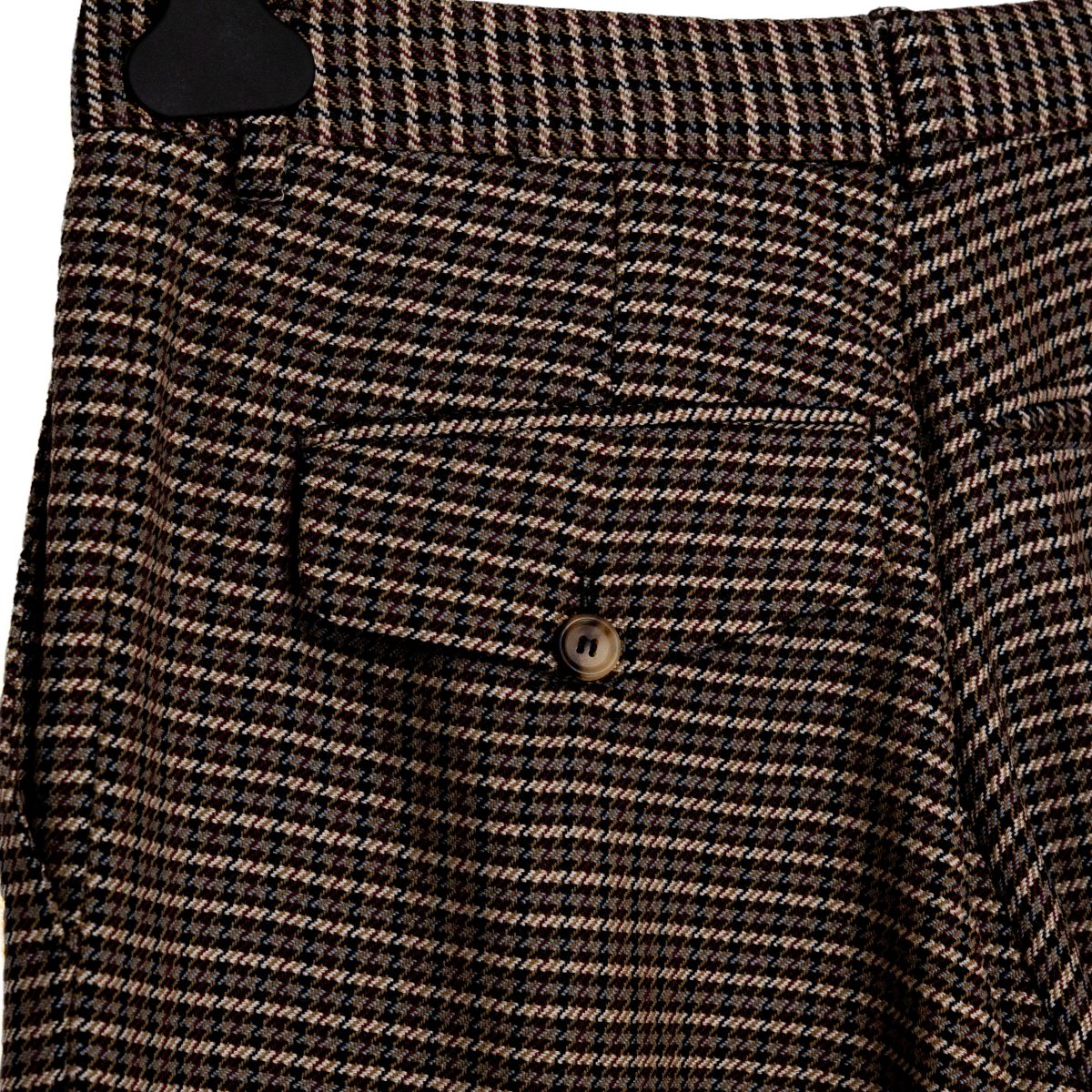 Acne Studios Boston Brown Check Wool Pleated Trouser Pants — photo 5