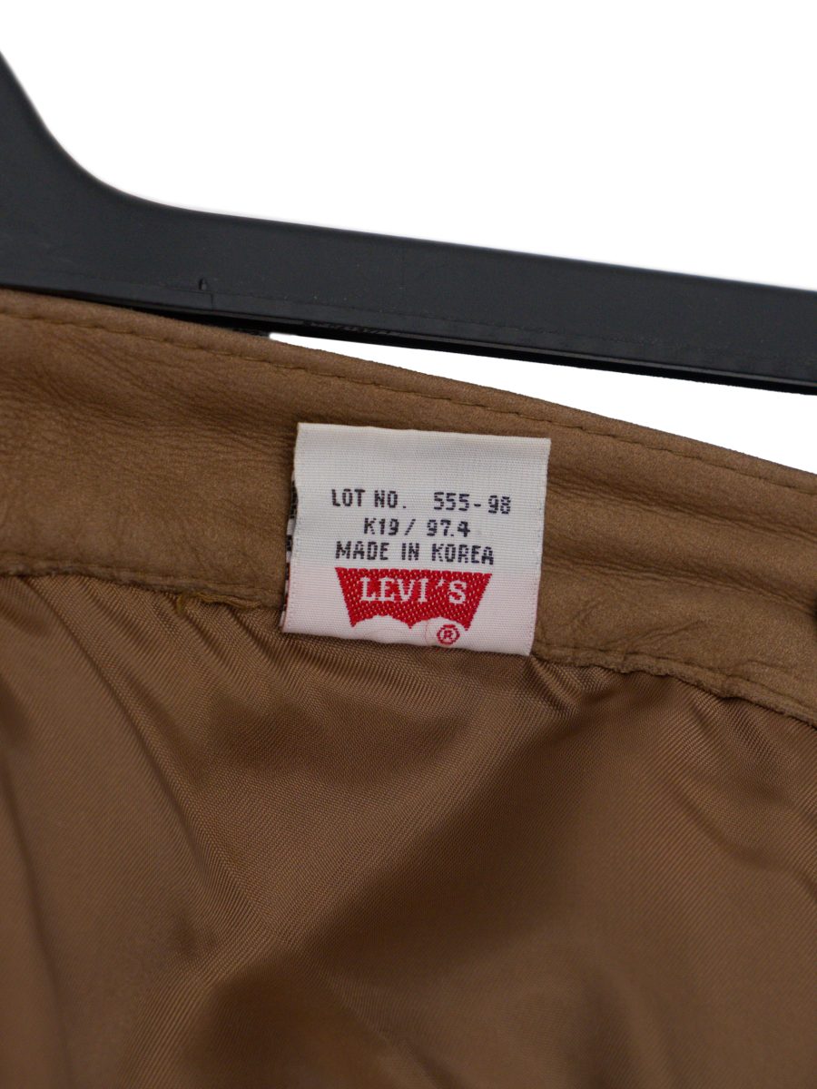 Vintage Levi's Tan Leather Five Pocket Button Fly Mens Pants — photo 8