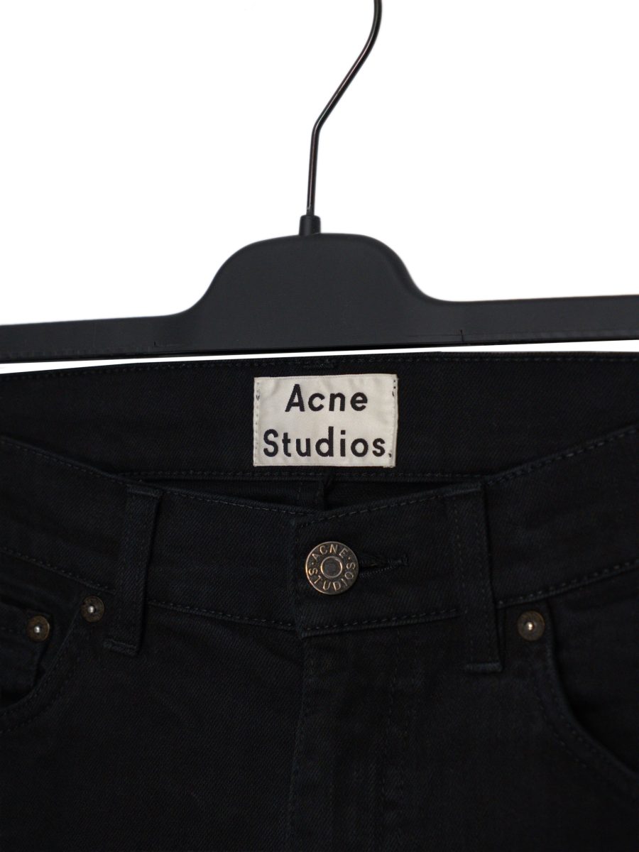 Acne Studios Ace Black Stretch Denim Skinny Mens Jeans Pants — photo 4