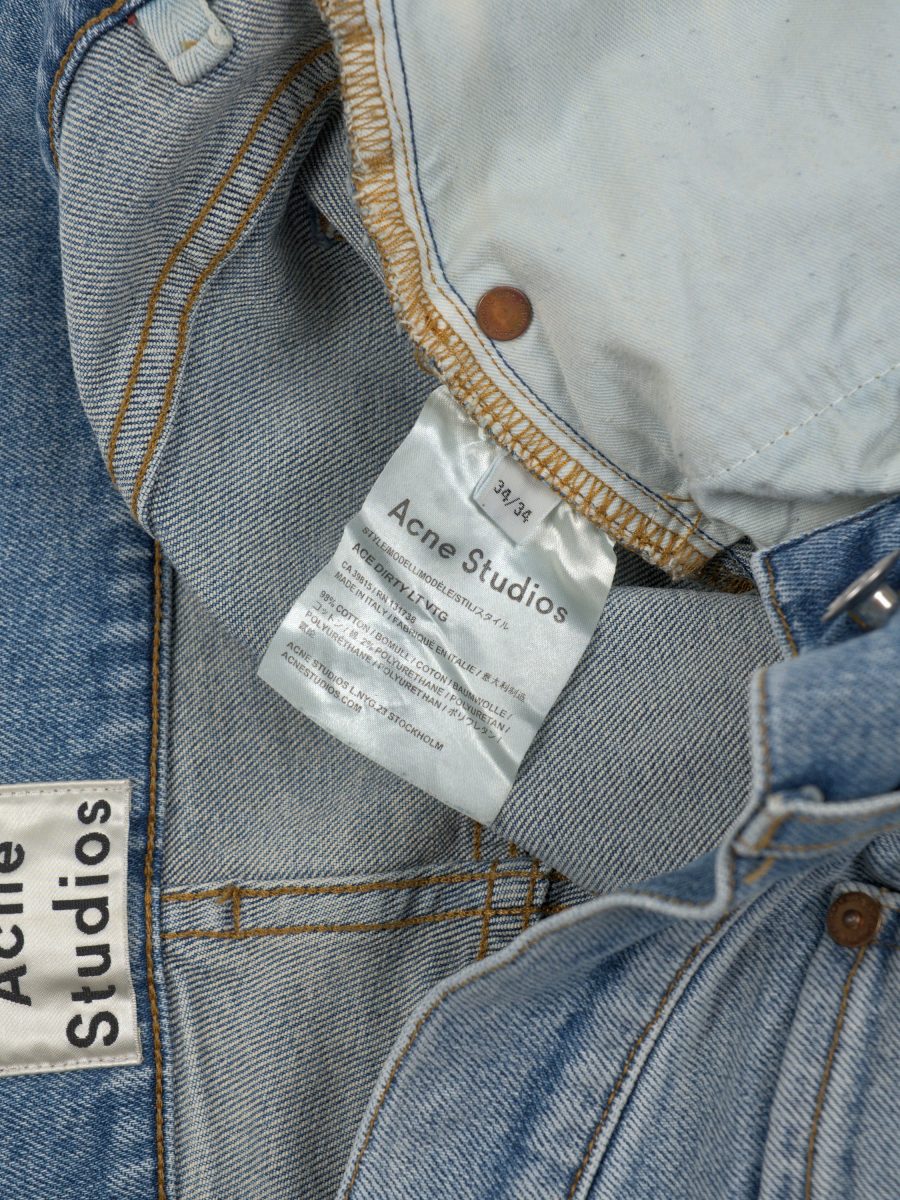 Acne Studios Ace Light Blue Denim Mens Jeans Pants Size L — photo 8