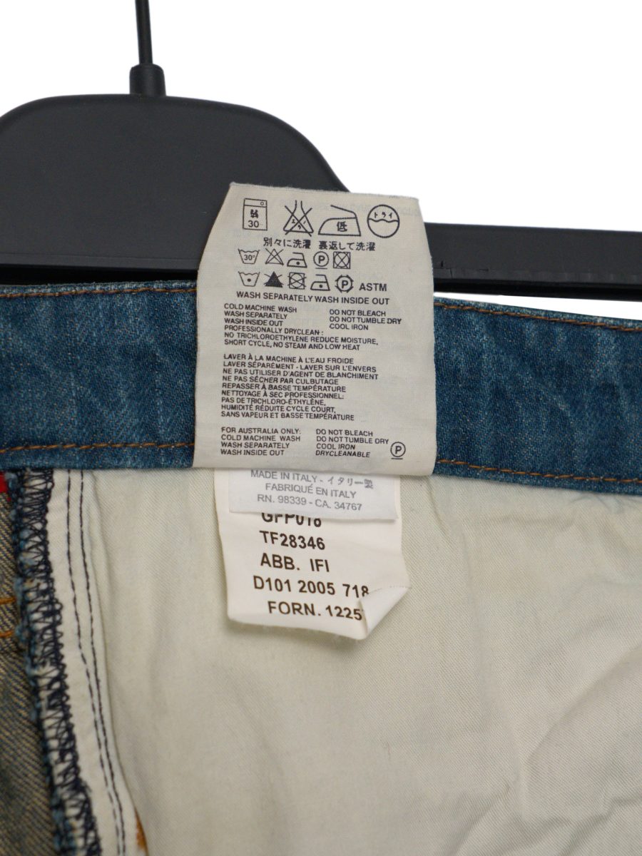 Vintage Prada Classic Fit Blue Denim Contrast Trim Jeans — photo 9