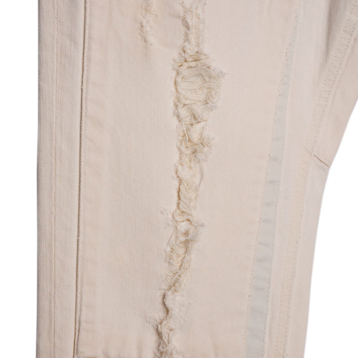 Dolce Gabbana Ecru Shredded Patchwork Denim Jeans Pants — photo 3
