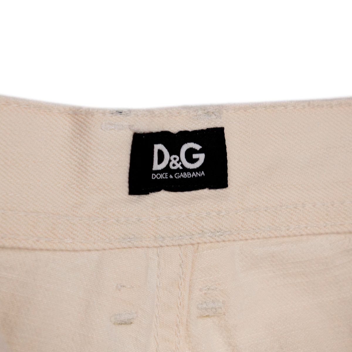Dolce Gabbana Ecru Shredded Patchwork Denim Jeans Pants — photo 7