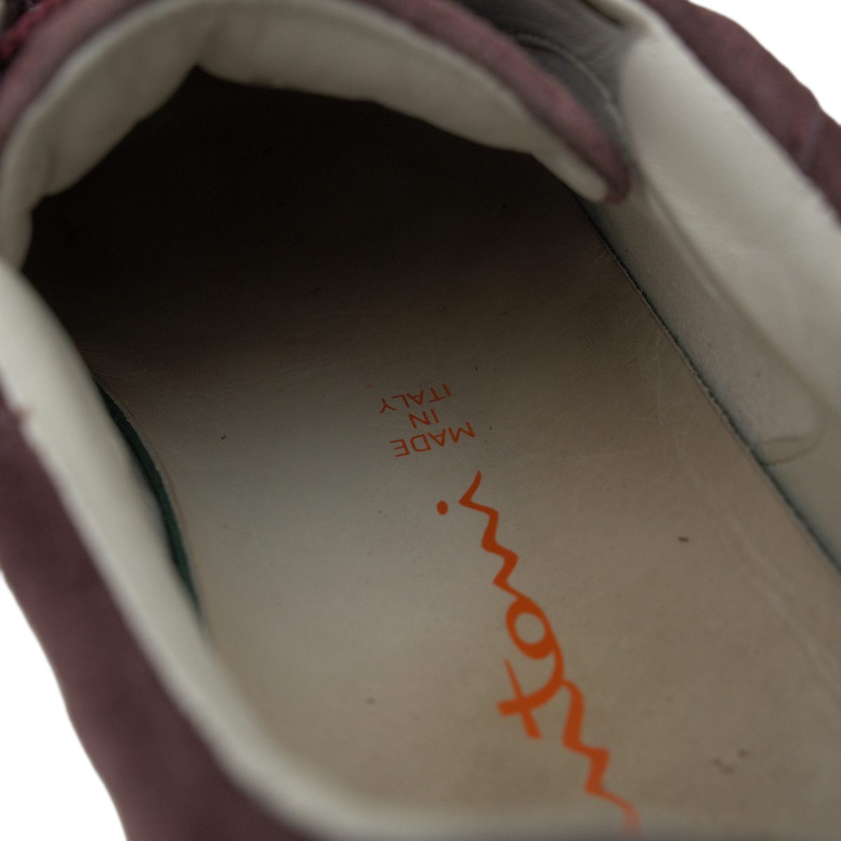 Santoni Mens Burgundy Suede Logo Retro Runner Sneaker Shoes — photo 8