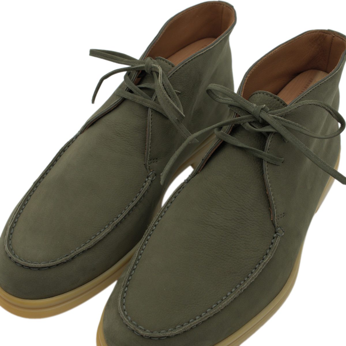Loro Piana Walk and Walk Nubuck Olive Khaki Chukka Boots — photo 7
