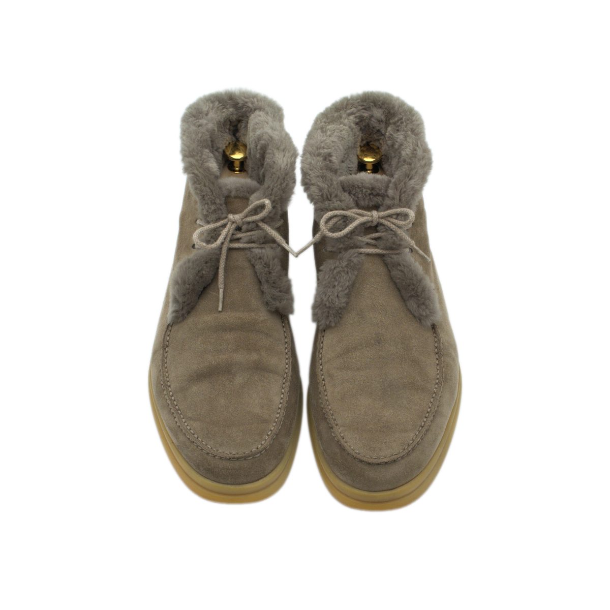 Loro Piana Walk and Walk Shearling Lined Suede Taupe Boots — photo 2