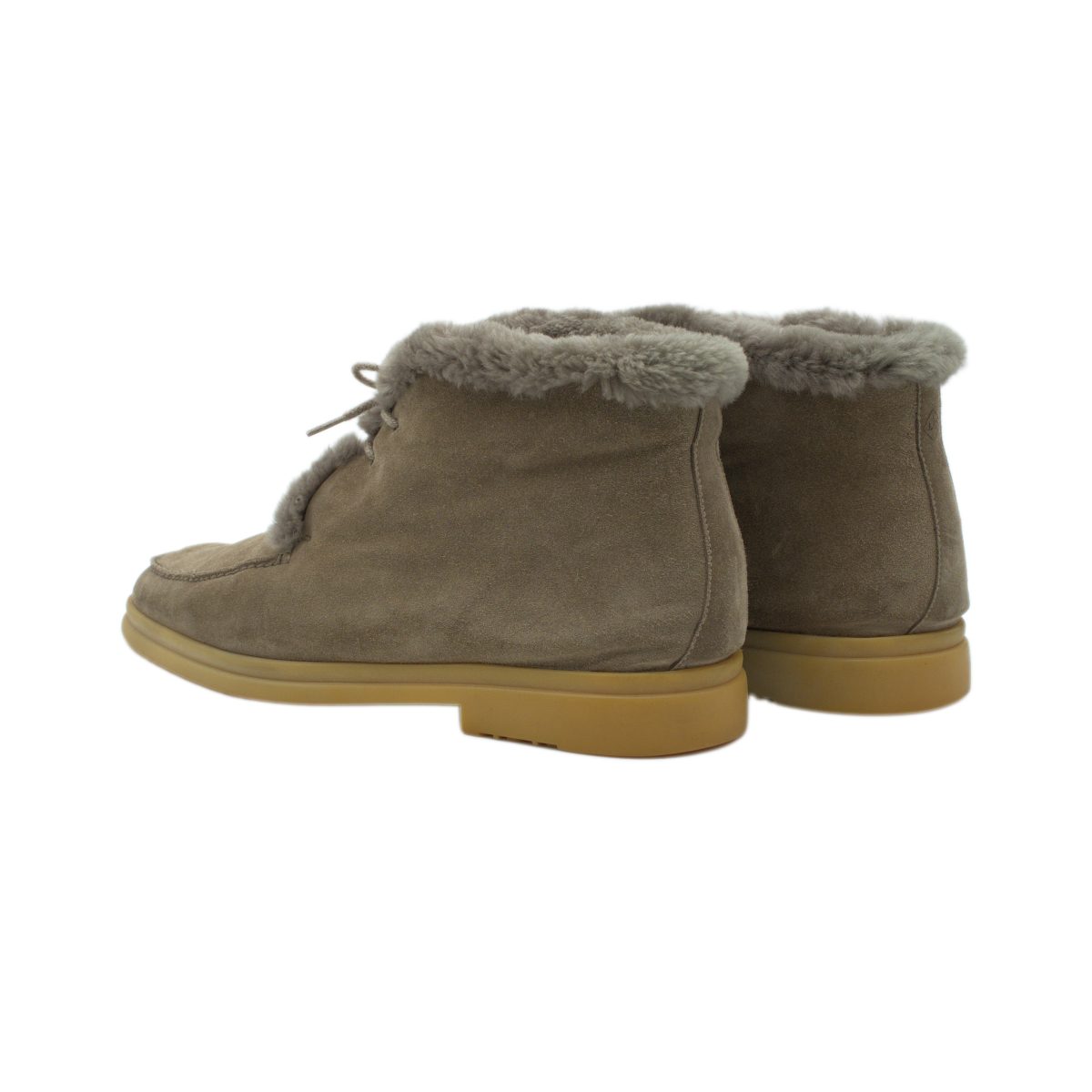 Loro Piana Walk and Walk Shearling Lined Suede Taupe Boots — photo 4